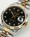 Rolex Datejust 16233 Black Diamond Dial