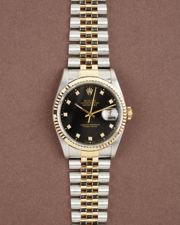 Rolex Datejust 16233 Black Diamond Dial