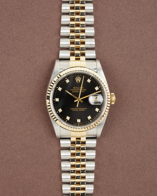 Rolex Datejust 16233 Black Diamond Dial
