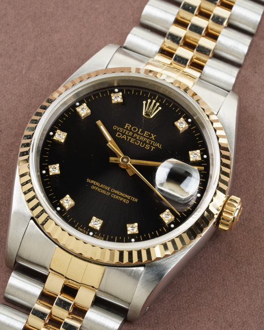 Rolex Datejust 16233 Black Diamond Dial
