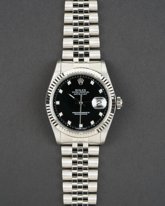 Rolex Datejust 16234 Black Diamond Dial