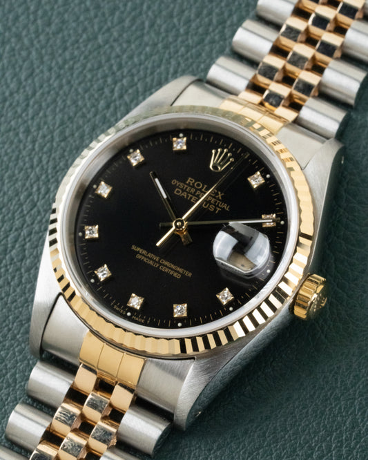 Rolex Datejust 16233 Black Diamond Dial