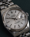 Silver Rolex Datejust 16234 from 2002 Full Set