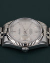 Silver Rolex Datejust 16234 from 2002 Full Set