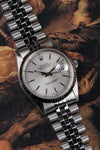 Silver Rolex Datejust 16234 from 2002 Full Set