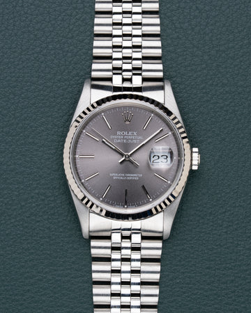 Gray Dial Rolex Datejust 16234 from 1991 Full Set