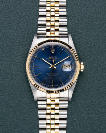 Blue Rolex Datejust 16233 from 1993 Full Set