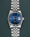 Blue Rolex Datejust 16234 from 1991 Full Set