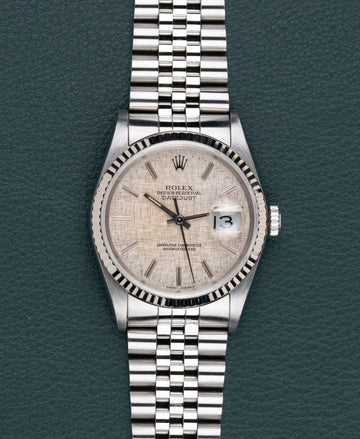 Rolex Datejust 16234 "Silver Linen Dial"
