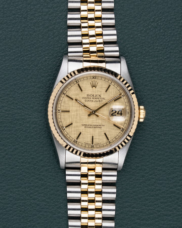 Rolex Datejust 16233 Champagne Linnen