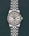 Silver Rolex Datejust 16234 from 2002 Full Set