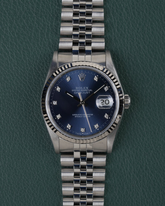 Rolex Datejust 16234 Blue Diamond Dial 1993