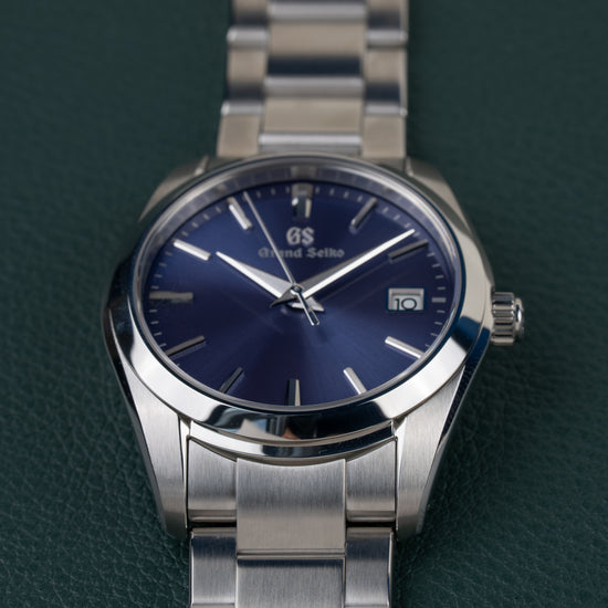 Grand Seiko Heritage Collection SBGX265 - close-up van de wijzerplaat en gepolijste kast