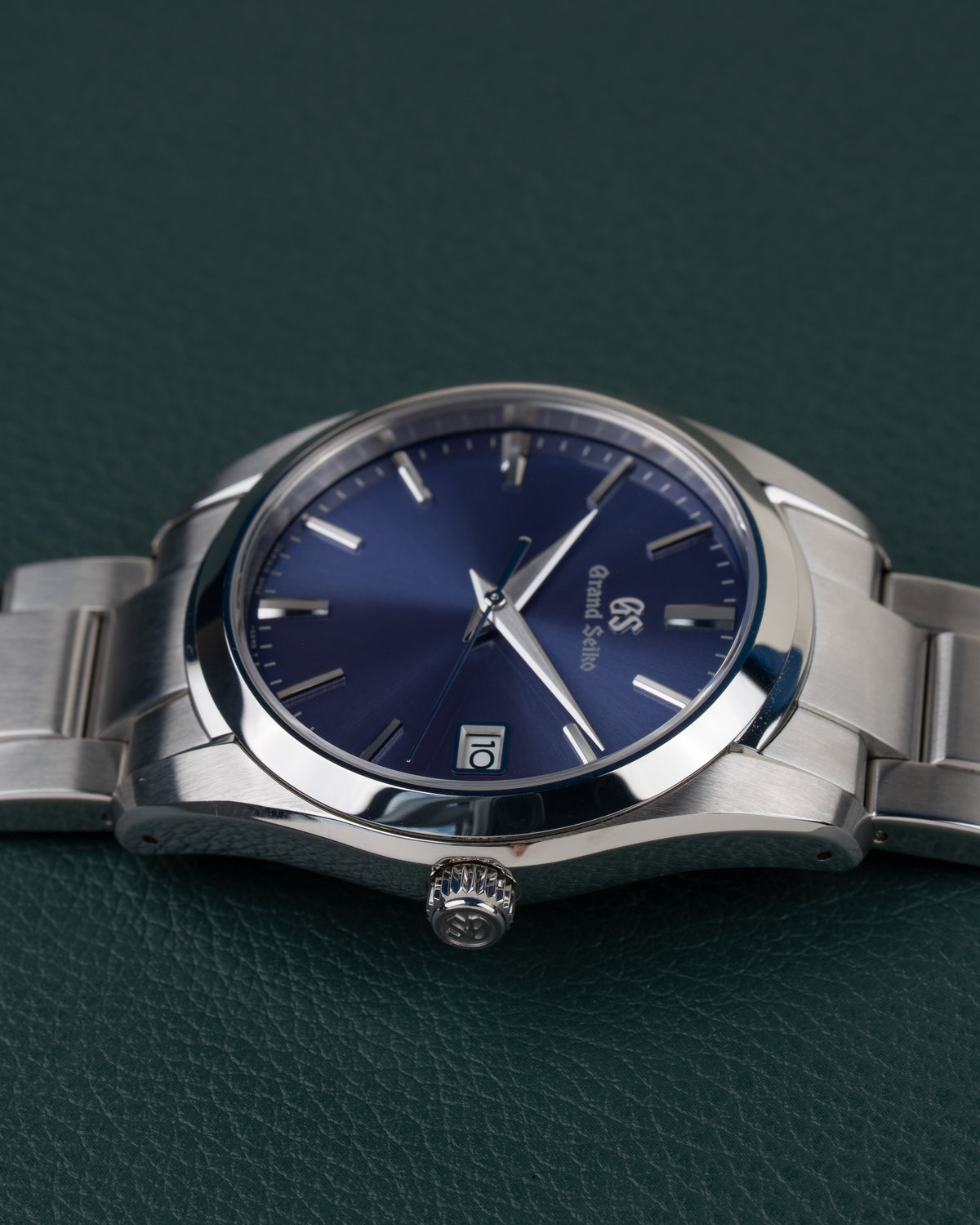 Grand Seiko Heritage Collection SBGX265 - horloge 90 graden gedraaid gefotografeerd, kroon onderaan