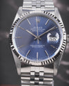 Blue Rolex Datejust 16234 from 1991 Full Set