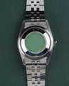 Rolex Datejust 16234 Black Diamond Dial 1994 - Achterkant van de kast recht van boven met beschermsticker op de caseback